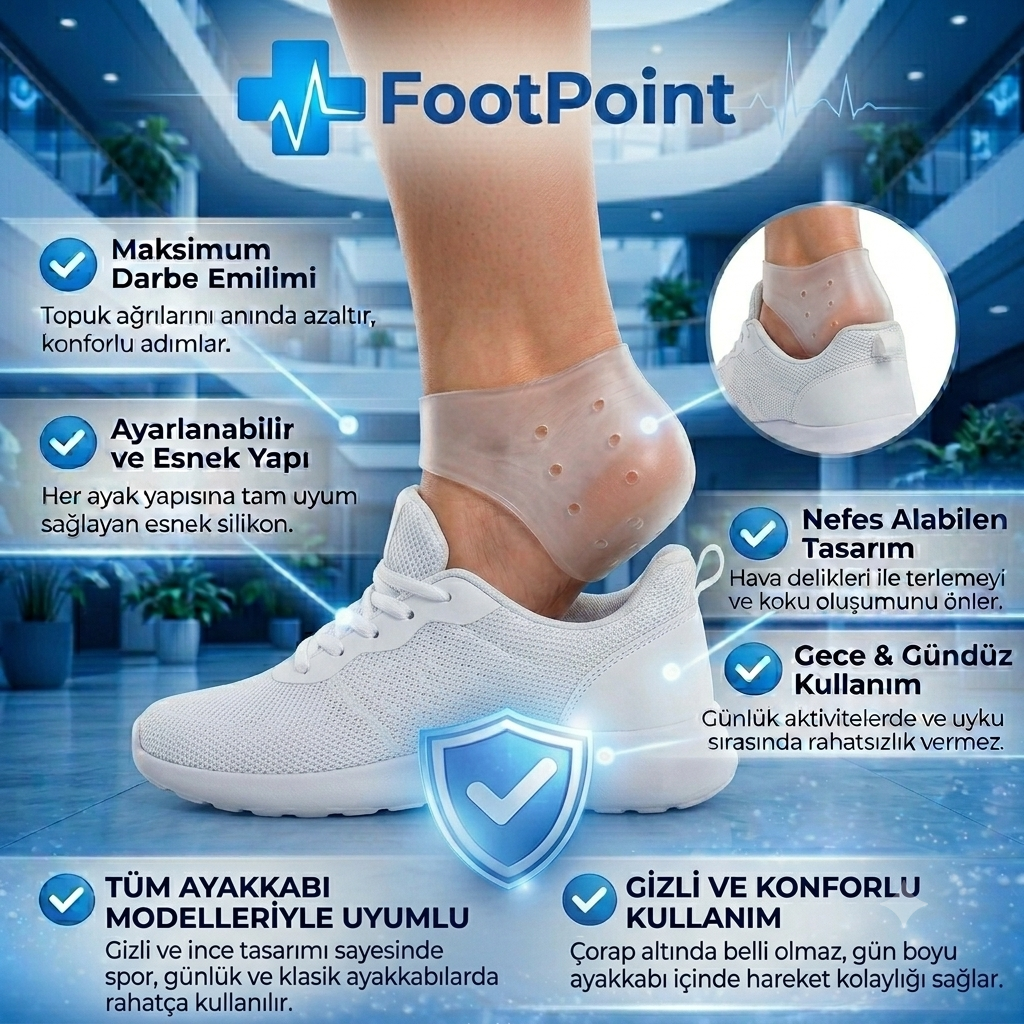 Foot Point™ | Topuk Dikeni ve Bunyon Rahatlatıcı Premium Silikon Koruyucu