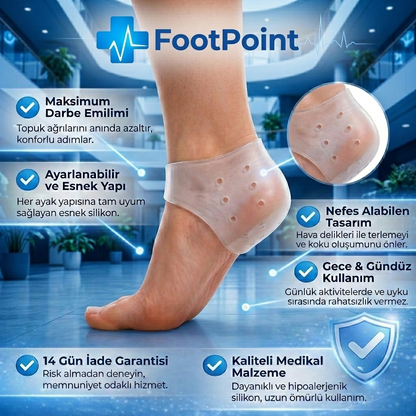 Foot Point™ | Topuk Dikeni ve Bunyon Rahatlatıcı Premium Silikon Koruyucu